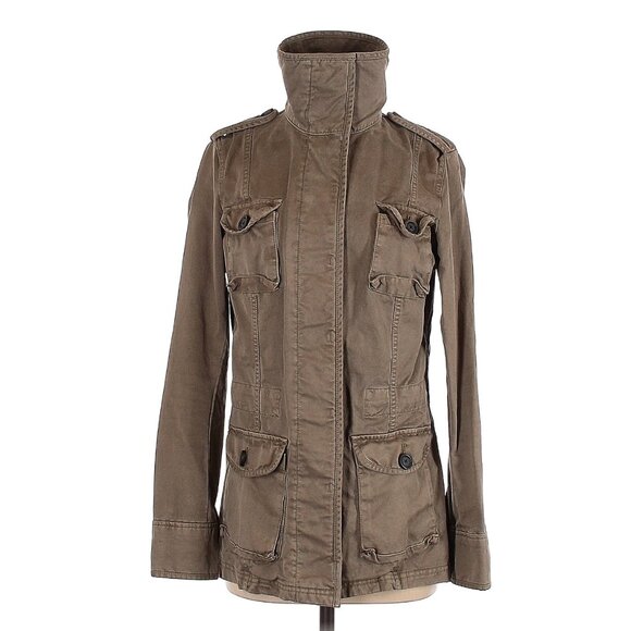Gap Utility Military Khaki Army Brown Vintage Field Jacket Women S - Picture 2 of 11